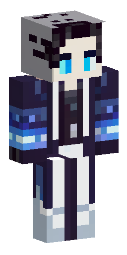 Minecraft skin, dark-haired mage with blue eyes, modern dark academia outfit, layered… Скин Майнкрафт: Minecraft skin, dark-haired mage with blue eyes, modern dark academia outfit, layered…