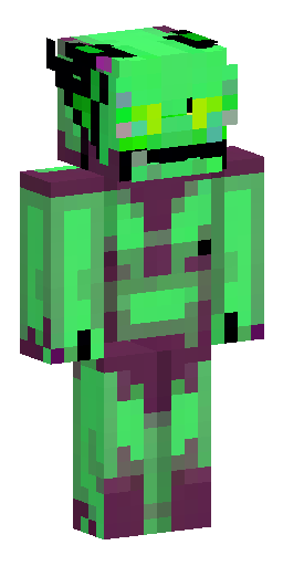 Minecraft skin, demon with horns, black base color with glowing gre… Скин Майнкрафт: Minecraft skin, demon with horns, black base color with glowing gre…