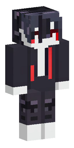 Minecraft skin design presentation sheet, 3D voxel art style, dark anime aesthetic. A… Скин Майнкрафт: Minecraft skin design presentation sheet, 3D voxel art style, dark anime aesthetic. A…