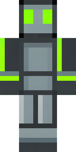 Minecraft skin design sheet, front view, stylized cube robot charac… Скин Майнкрафт: Minecraft skin design sheet, front view, stylized cube robot charac…