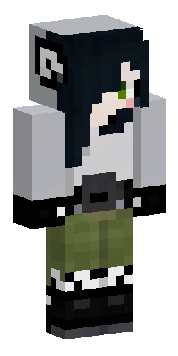 minecraft skin, girl, long black hair down to shoulder blades, black cat ears on head… Скин Майнкрафт: minecraft skin, girl, long black hair down to shoulder blades, black cat ears on head…