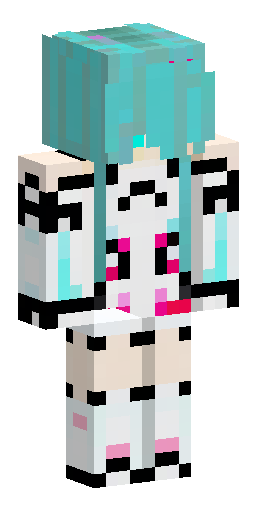 Minecraft skin, Hatsune Miku, anime cyborg girl, giant long twin tails made of thick… Скин Майнкрафт: Minecraft skin, Hatsune Miku, anime cyborg girl, giant long twin tails made of thick…