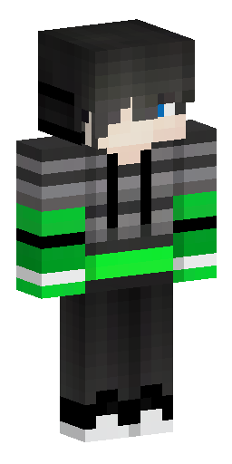 Minecraft skin, male, pale skin, bright green eyes, messy volumetric black hair with… Скин Майнкрафт: Minecraft skin, male, pale skin, bright green eyes, messy volumetric black hair with…