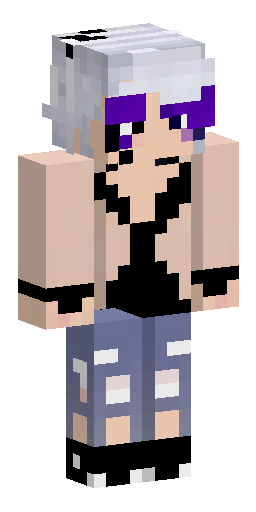 Minecraft skin, male, slim, dark purple and black outfit, glowing violet right eye, left… Скин Майнкрафт: Minecraft skin, male, slim, dark purple and black outfit, glowing violet right eye, left…