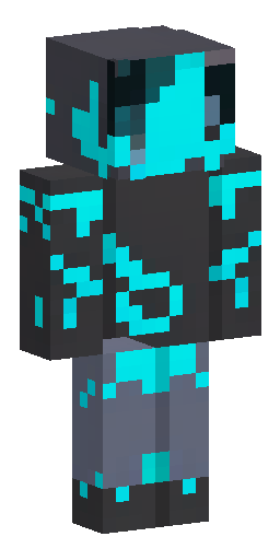 Minecraft skin, male, warden themed, sculk corruption, dark grey tattered cowl hood… Скин Майнкрафт: Minecraft skin, male, warden themed, sculk corruption, dark grey tattered cowl hood…