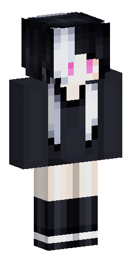 Minecraft skin of an alt e-girl, monochrome black and white color palette, dark… Скин Майнкрафт: Minecraft skin of an alt e-girl, monochrome black and white color palette, dark…