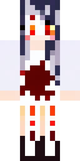 Minecraft skin of an autumn horror creepy village girl, pale gray skin, glowing white… Скин Майнкрафт: Minecraft skin of an autumn horror creepy village girl, pale gray skin, glowing white…