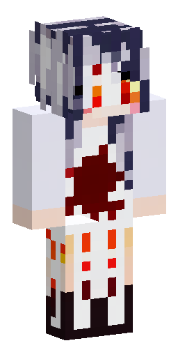 Minecraft skin of an autumn horror creepy village girl, pale gray s… Скин Майнкрафт: Minecraft skin of an autumn horror creepy village girl, pale gray s…