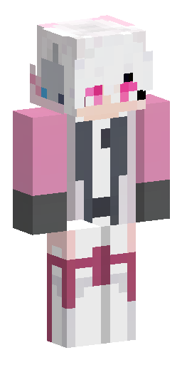 Minecraft skin, pastel pink and white anime boy, fluffy white hair with pink undertones… Скин Майнкрафт: Minecraft skin, pastel pink and white anime boy, fluffy white hair with pink undertones…