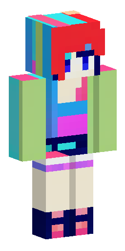 Minecraft skin template, flat texture sheet, 2D skin layout, stylized anime girl… Скин Майнкрафт: Minecraft skin template, flat texture sheet, 2D skin layout, stylized anime girl…