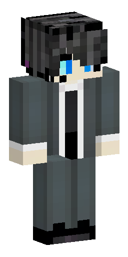 Minecraft skin, unique character Bilanso. Black messy hair with one silver strand… Скин Майнкрафт: Minecraft skin, unique character Bilanso. Black messy hair with one silver strand…