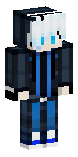 Minecraft-скин в стиле anime/techwear: белые растрёпанные волосы, ярко-голубые глаза… Скин Майнкрафт: Minecraft-скин в стиле anime/techwear: белые растрёпанные волосы, ярко-голубые глаза…