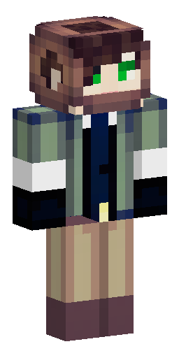 Minecraft-скин в воксельном стиле. Большая квадратная голова с тёмн… Скин Майнкрафт: Minecraft-скин в воксельном стиле. Большая квадратная голова с тёмн…