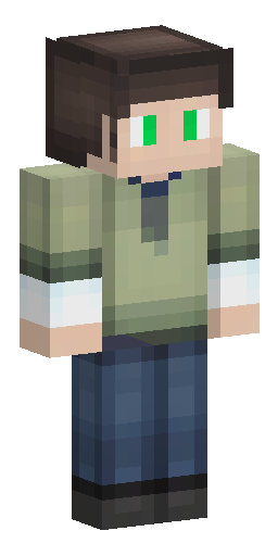 Minecraft-скин в воксельном стиле. Большая квадратная голова с тёмн… Скин Майнкрафт: Minecraft-скин в воксельном стиле. Большая квадратная голова с тёмн…