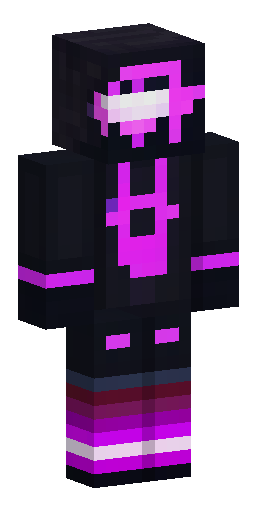 Minecraft skin Zy1trex: чёрный худи, маска, растрёпанные чёрные волосы, светящиеся… Скин Майнкрафт: Minecraft skin Zy1trex: чёрный худи, маска, растрёпанные чёрные волосы, светящиеся…