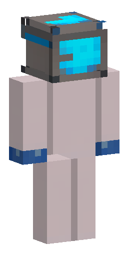 Minecraft Steve wearing a cool blue sci-fi skin with glowing blue lines, holding a… Скин Майнкрафт: Minecraft Steve wearing a cool blue sci-fi skin with glowing blue lines, holding a…