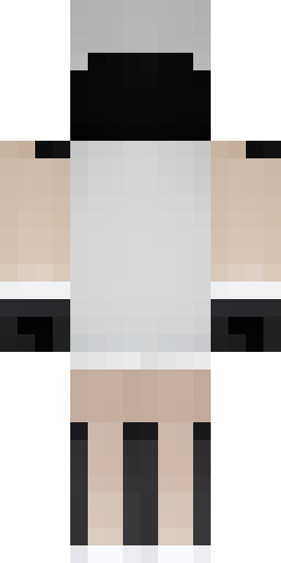 Minimalistic white character with black gloves and and black bandage that cover his eye Скин Майнкрафт: Minimalistic white character with black gloves and and black bandage that cover his eye