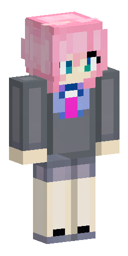 Моника из doki doki literature club в костюме midl finger из limbus company. За референс… Скин Майнкрафт: Моника из doki doki literature club в костюме midl finger из limbus company. За референс…