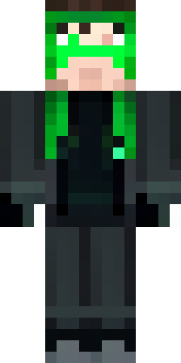 Мрачный тёмный персонаж Minecraft Steve. Чёрный костюм с тёмно-зелёными деталями… Скин Майнкрафт: Мрачный тёмный персонаж Minecraft Steve. Чёрный костюм с тёмно-зелёными деталями…