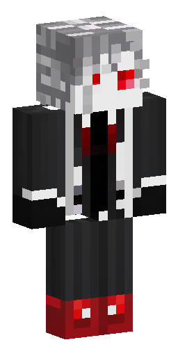 Мужской мрачный Minecraft-скин: растрёпанные чёрные волосы, ярко-красные глаза, бледная… Скин Майнкрафт: Мужской мрачный Minecraft-скин: растрёпанные чёрные волосы, ярко-красные глаза, бледная…