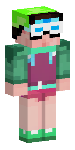 Новогодний скин, на голове очки Скин Майнкрафт: Новогодний скин, на голове очки