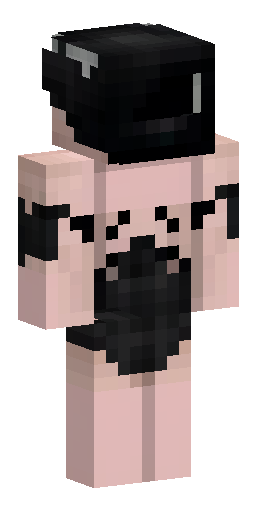 Падший ангел в черном с потемневшим лицом не видно глаз Скин Майнкрафт: Падший ангел в черном с потемневшим лицом не видно глаз