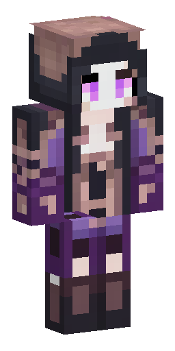 Персонаж — девушка-некромант: светло‑русые волосы, тёмная мантия с капюшоном, капюшон… Скин Майнкрафт: Персонаж — девушка-некромант: светло‑русые волосы, тёмная мантия с капюшоном, капюшон…