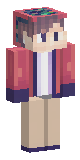 Pixel art portrait of a young man shown from the chest up, centered and facing directly… Скин Майнкрафт: Pixel art portrait of a young man shown from the chest up, centered and facing directly…