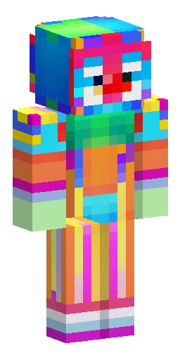 Полноразмерный Minecraft-скин в стиле яркого мультяшного циркового… Скин Майнкрафт: Полноразмерный Minecraft-скин в стиле яркого мультяшного циркового…