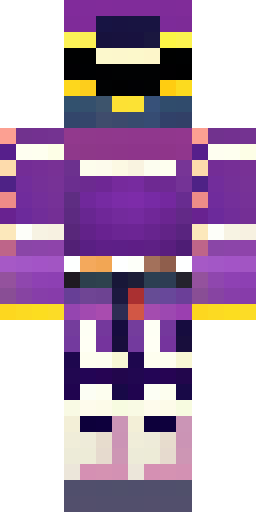 Скин Майнкрафт: Samurai in armor and helmet, darp purple pattern