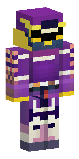 Samurai in armor and helmet, darp purple pattern Скин Майнкрафт: Samurai in armor and helmet, darp purple pattern