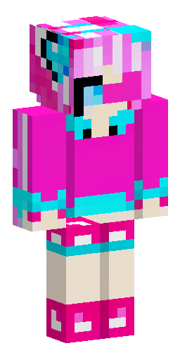 She has turquoise eyes with star-shaped pupils and fangs. Her bright blue pigtails reach… Скин Майнкрафт: She has turquoise eyes with star-shaped pupils and fangs. Her bright blue pigtails reach…