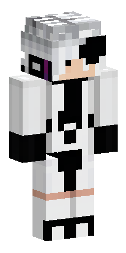 Скин для Minecraft в аниме‑стиле: белые растрёпанные волосы, повязка на глазах. Белый… Скин Майнкрафт: Скин для Minecraft в аниме‑стиле: белые растрёпанные волосы, повязка на глазах. Белый…