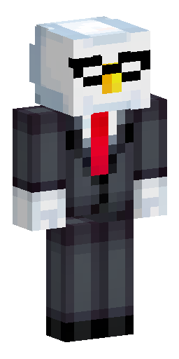 Скин Minecraft, белая сова-антропоморф в строгом костюме: белая рубашка, ярко-красный… Скин Майнкрафт: Скин Minecraft, белая сова-антропоморф в строгом костюме: белая рубашка, ярко-красный…