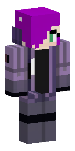 Slim Alex model, sci-fi female character named Gerra, short asymmetric purple hair with… Скин Майнкрафт: Slim Alex model, sci-fi female character named Gerra, short asymmetric purple hair with…