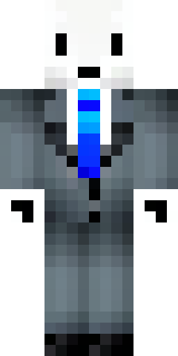 Стильный скин для Minecraft: антропоморфный белый лис в строгом тём… Скин Майнкрафт: Стильный скин для Minecraft: антропоморфный белый лис в строгом тём…