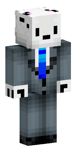 Стильный скин для Minecraft: антропоморфный белый лис в строгом тём… Скин Майнкрафт: Стильный скин для Minecraft: антропоморфный белый лис в строгом тём…