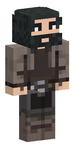 Tall muscular man, burlap executioner hood, uneven eye slits, threatening gaze, stubble… Скин Майнкрафт: Tall muscular man, burlap executioner hood, uneven eye slits, threatening gaze, stubble…