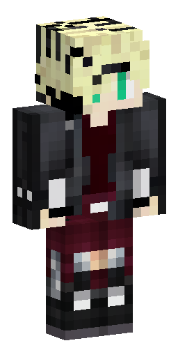 Тёмный gothic/grunge Minecraft-скин. Светлые растрёпанные волнистые волосы. Чёрная… Скин Майнкрафт: Тёмный gothic/grunge Minecraft-скин. Светлые растрёпанные волнистые волосы. Чёрная…