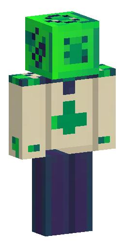 The skin consists of green dice, with a clover symbol hanging on the shoulder. Скин Майнкрафт: The skin consists of green dice, with a clover symbol hanging on the shoulder.