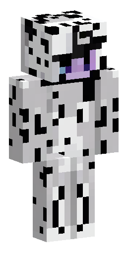 The skin is a furry, the fur color is black and white, and it’s dressed in a Y2K style. Скин Майнкрафт: The skin is a furry, the fur color is black and white, and it’s dressed in a Y2K style.
