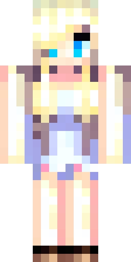 This is a custom Minecraft angel girl skin with long white hair, a… Скин Майнкрафт: This is a custom Minecraft angel girl skin with long white hair, a…
