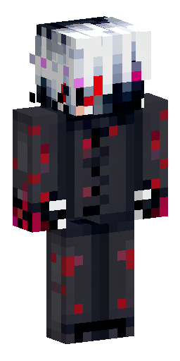 True kaneki ken ghoul 1000-7 с кровью и и белая корона Скин Майнкрафт: True kaneki ken ghoul 1000-7 с кровью и и белая корона