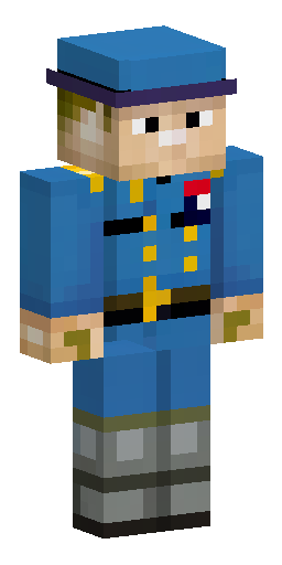 ww1 soldier with blue uniform Скин Майнкрафт: ww1 soldier with blue uniform