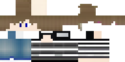 Развёртка скина Майнкрафт: Boy with mullet, white skin, grey eyes, black jeans and striped…