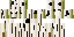 Развёртка скина Майнкрафт: a face in the shape of a birch tree, 4 black eyes, in a hood and…