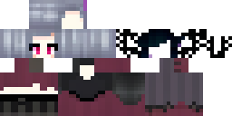 Развёртка скина Майнкрафт: Create a gothic-style bat girl skin for Minecraft. The character…