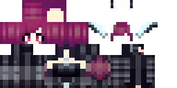 Развёртка скина Майнкрафт: Create a gothic-style bat girl skin for Minecraft. The character…