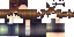 Развёртка скина Майнкрафт: grunge guy, love nirvana. have shoulder-length brown hair. He is…