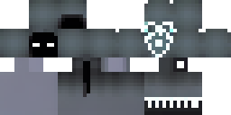 Развёртка скина Майнкрафт: Minecraft skin, character known as The Watcher, white empty glowing…